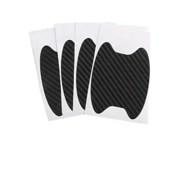 Karbon mintás ajtókilincs alatti védő matrica - fekete