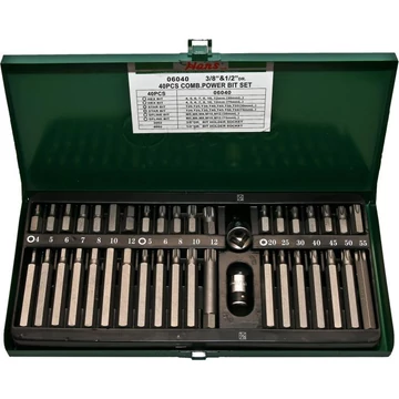 HANS Bitfej készlet HEX / TORX / XZN 40 db (adapterekkel)