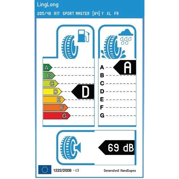 LingLong 205/40 R17 Sport Master 84Y XL nyári gumi