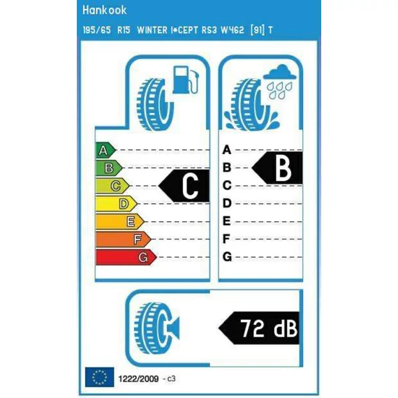 HANKOOK 195/65 R15 WINTER I* CEPT RS3 W462 91T téli gumi