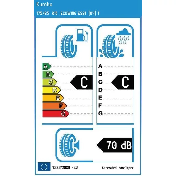 Kumho Ecowing ES31 175/65 R15 84T nyári gumiabroncs