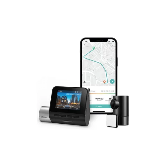 70mai Dash Cam Pro Plus+ 500s menetrögzítő kamera + RC06 hátsó kamera szett