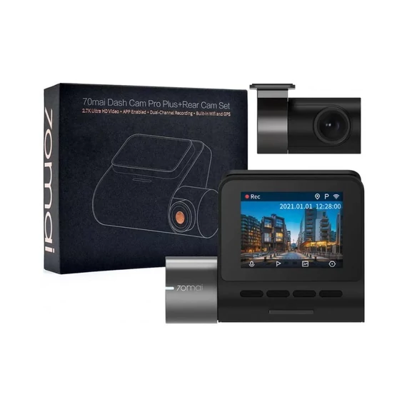 70mai Dash Cam Pro Plus+ 500s menetrögzítő kamera + RC06 hátsó kamera szett