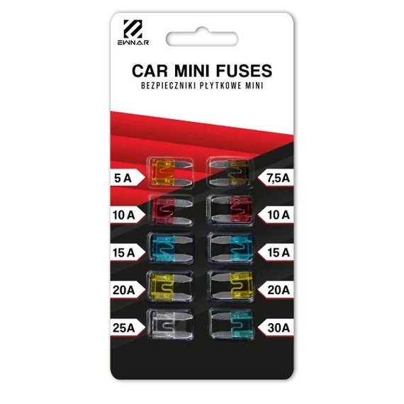 Autós biztosíték készlet 10 db